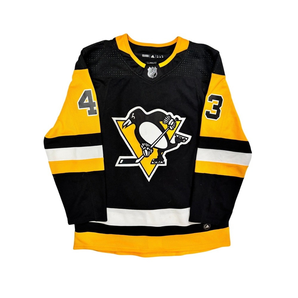 Conor Sheary 43 Pittsburgh Penguins Jersey Size 46 Adidas NHL Black Hockey